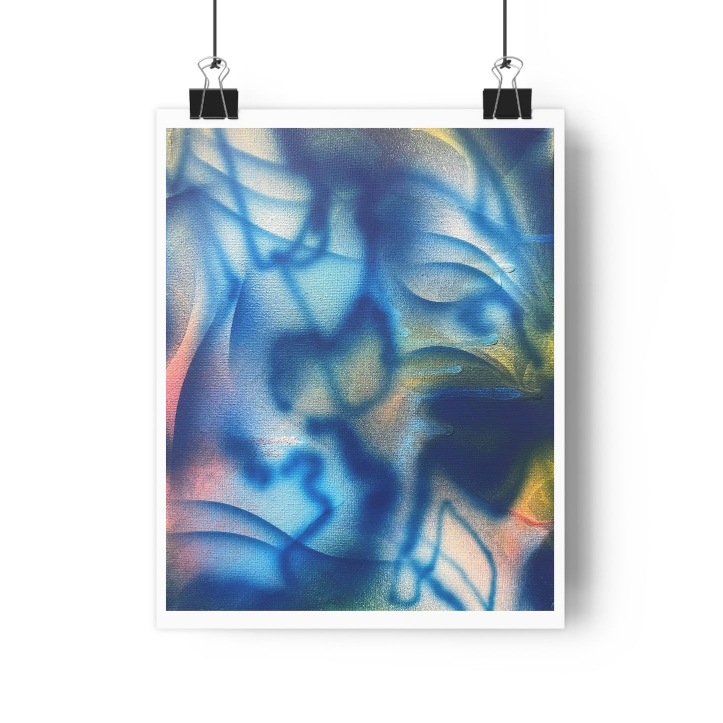 "Blue Spray 1" - Giclée Art Print by artist David Hilborn