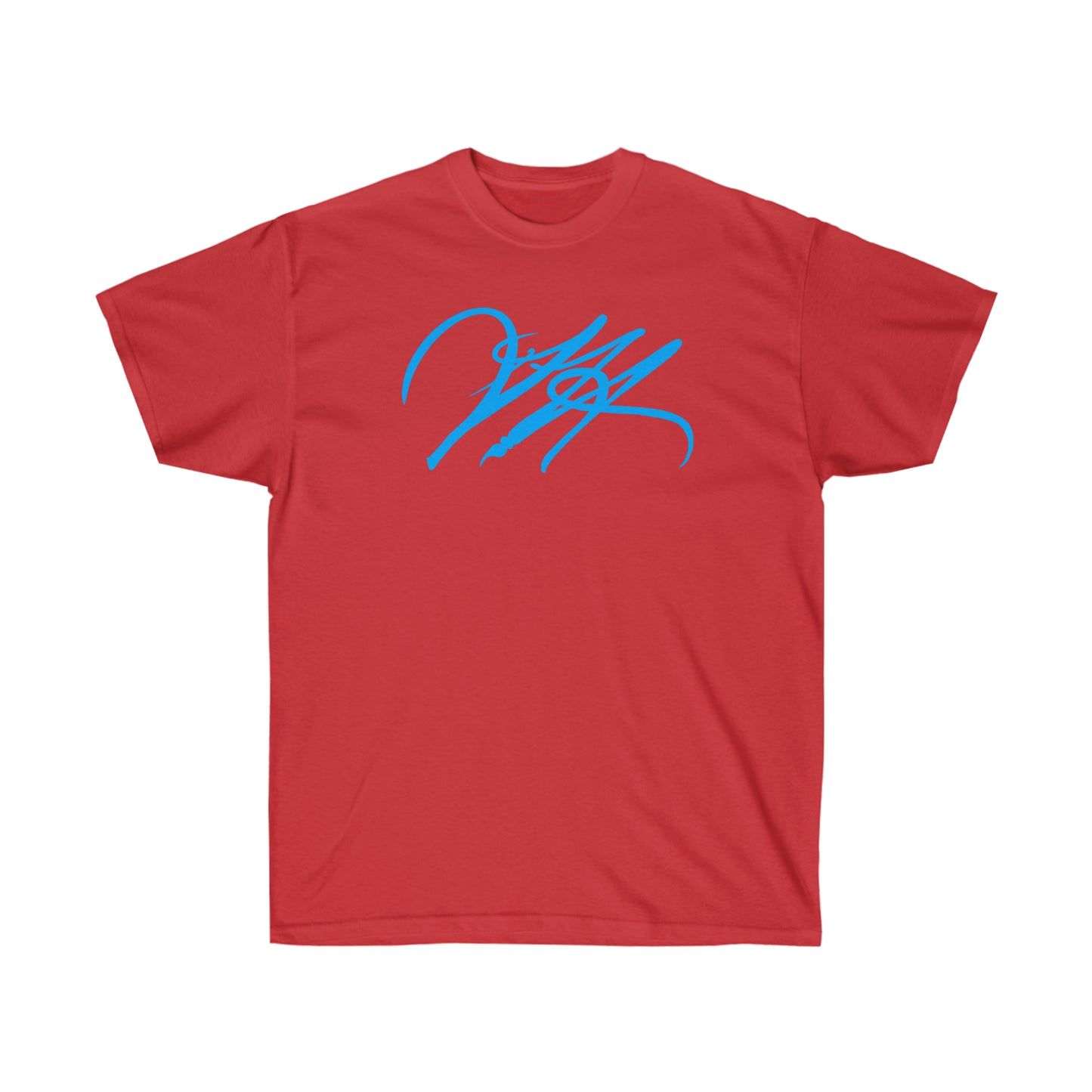 “Script Logo - Electric Blue” - Unisex Ultra Cotton Tee by Artist David Hilborn