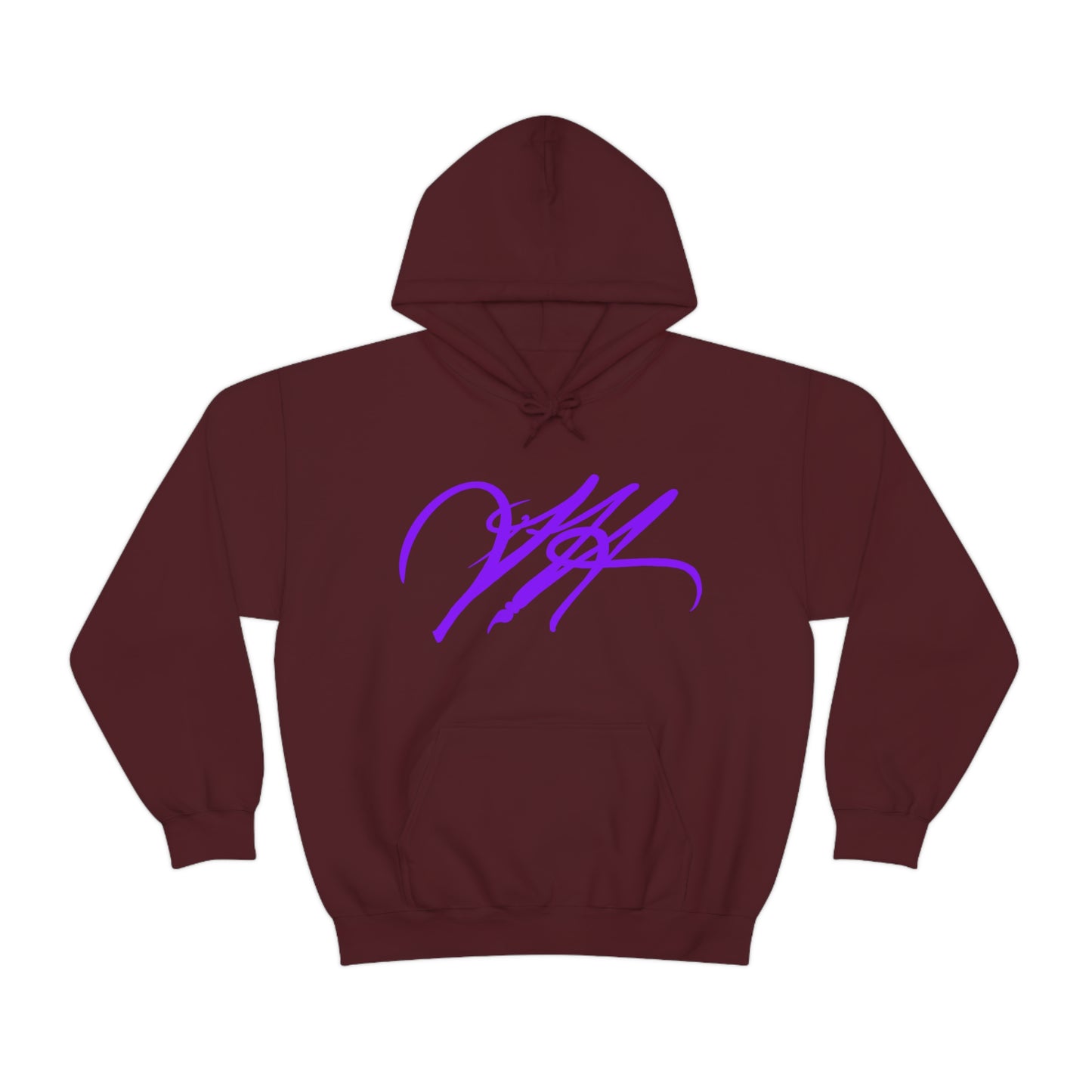 “Script Logo - Purple”- Unisex Hooded Sweatshirt by artist David Hilborn