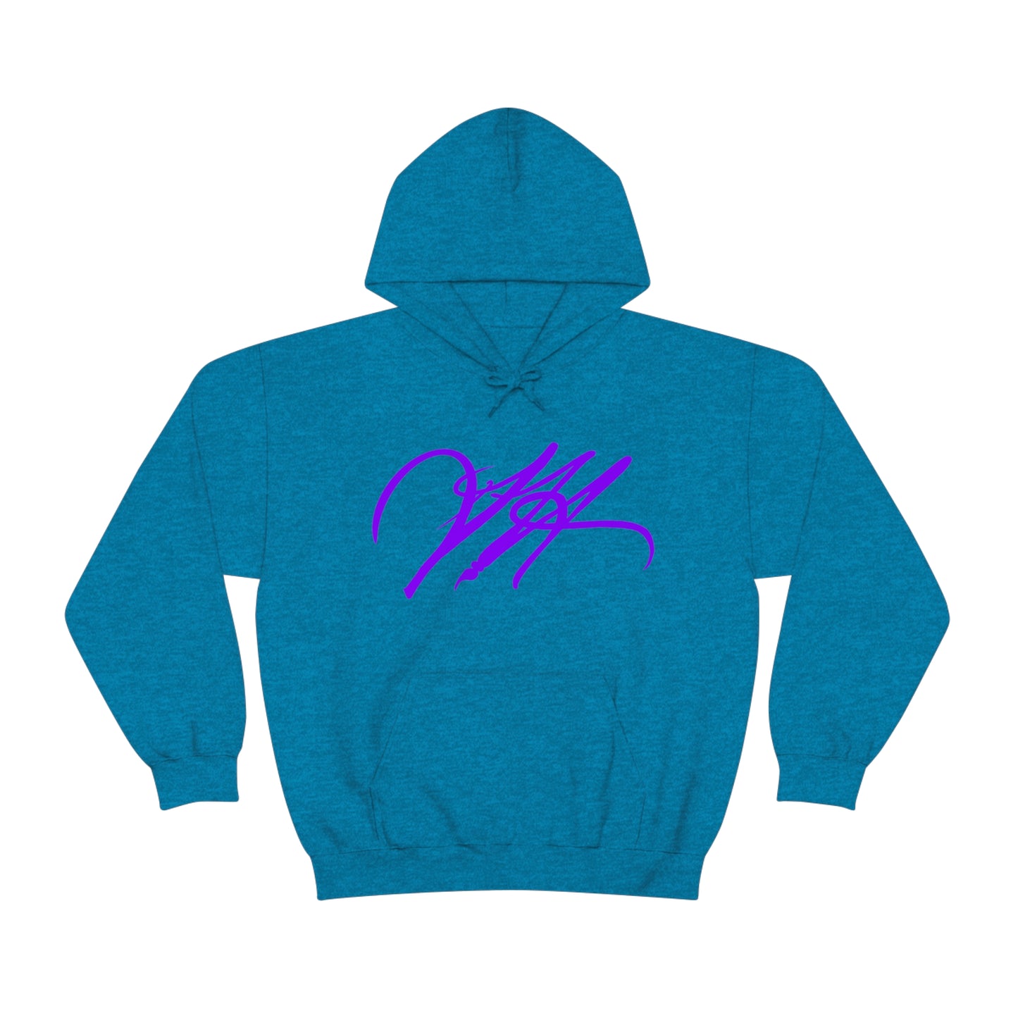 “Script Logo - Purple”- Unisex Hooded Sweatshirt by artist David Hilborn