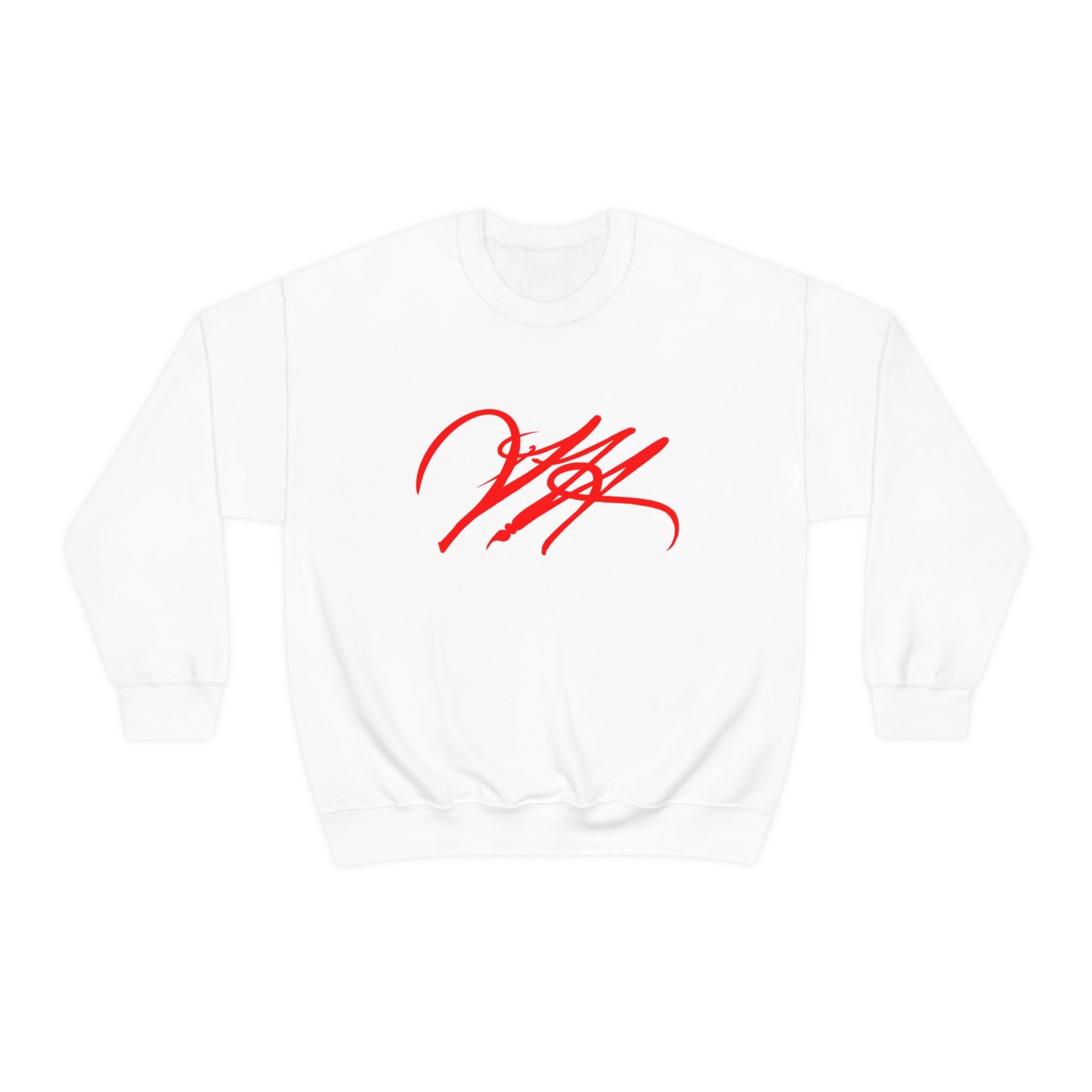 “Script Logo - Red” - Graphic Crewneck Sweatshirt by Artist David Hilborn