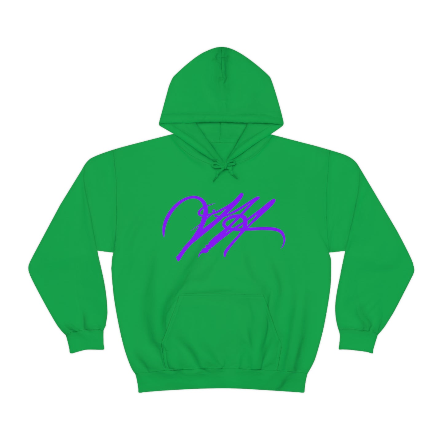 “Script Logo - Purple”- Unisex Hooded Sweatshirt by artist David Hilborn