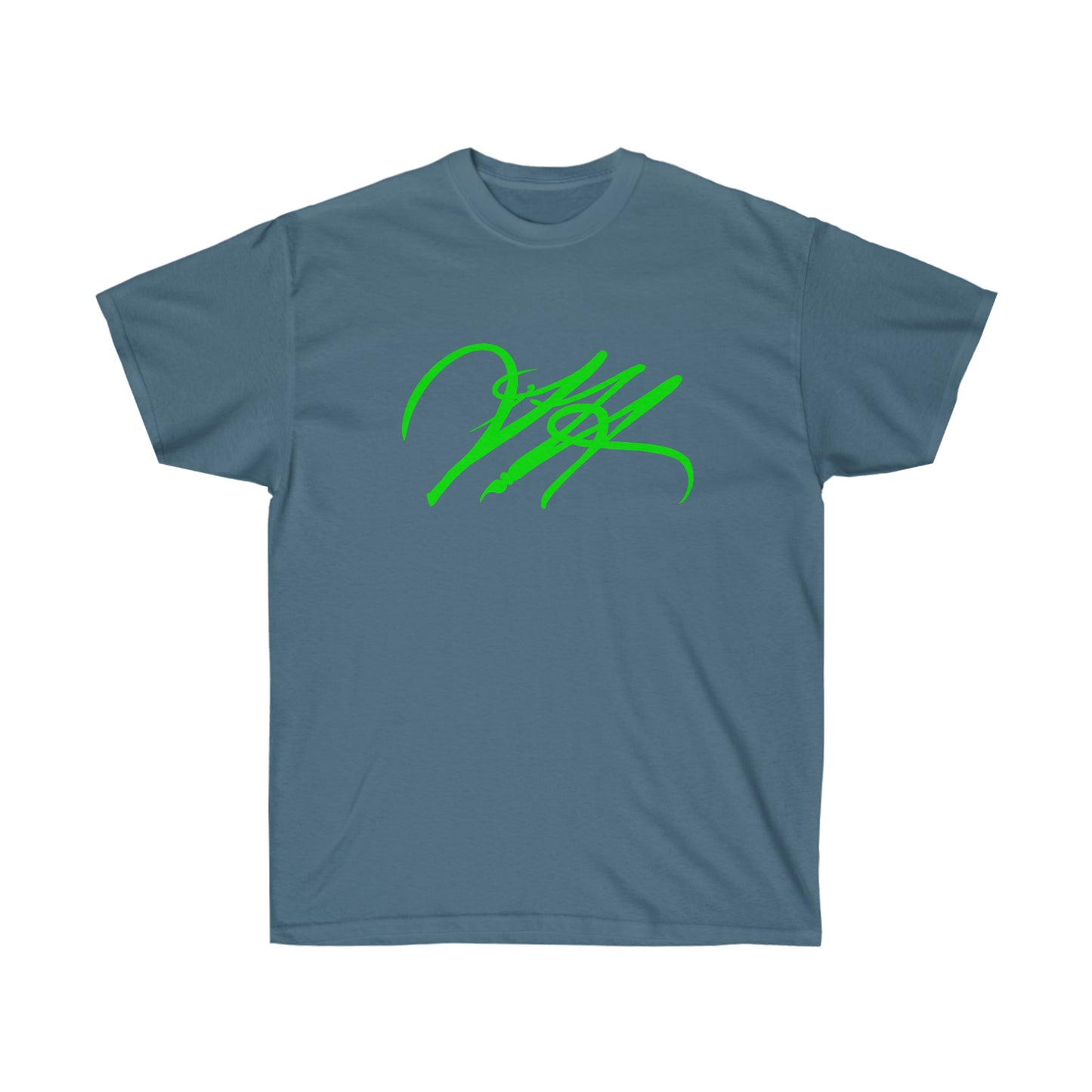 “Script Logo - Lime” - Unisex Ultra Cotton Tee by Artist David Hilborn