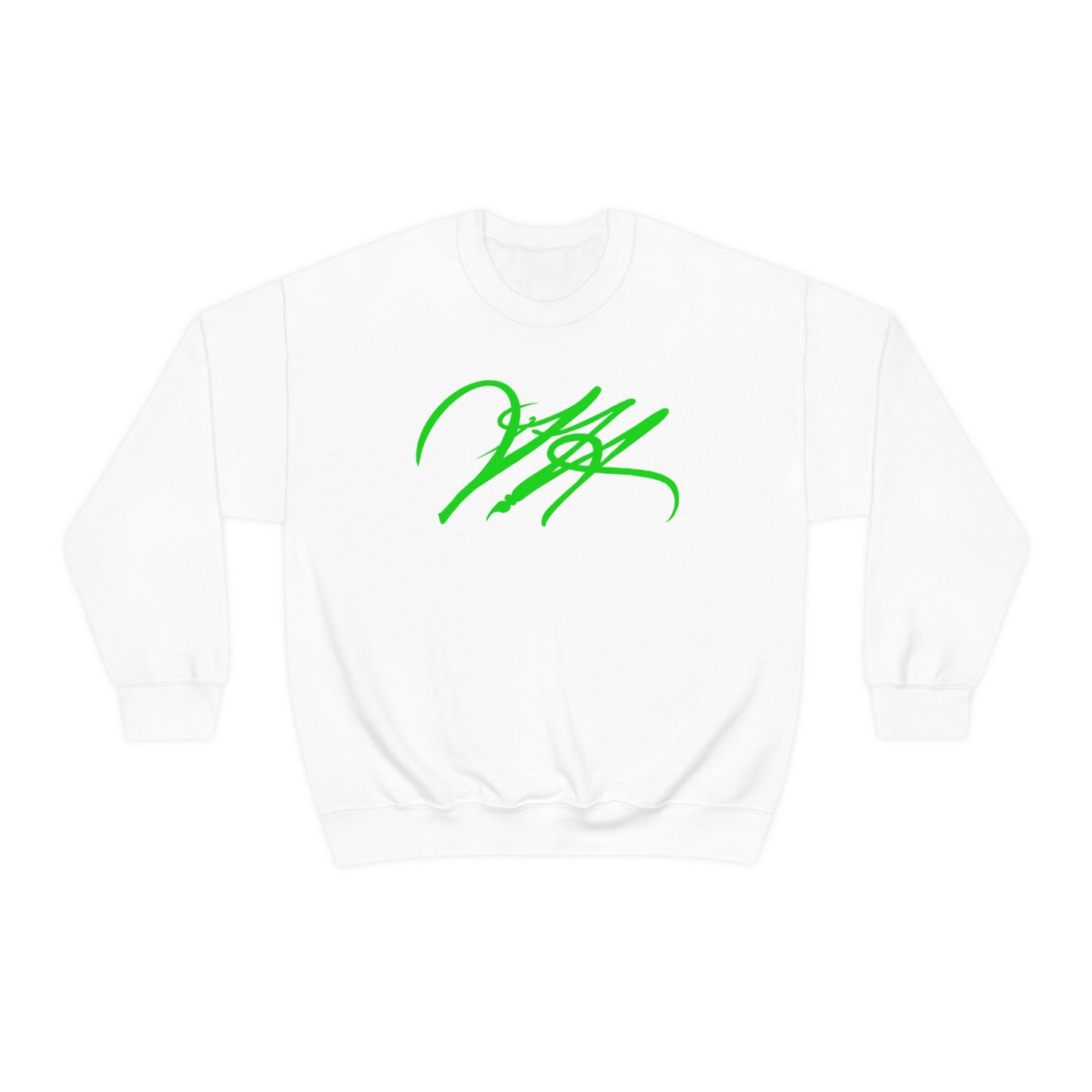 “Script Logo - Lime” - Graphic Crewneck Sweatshirt by Artist David Hilborn