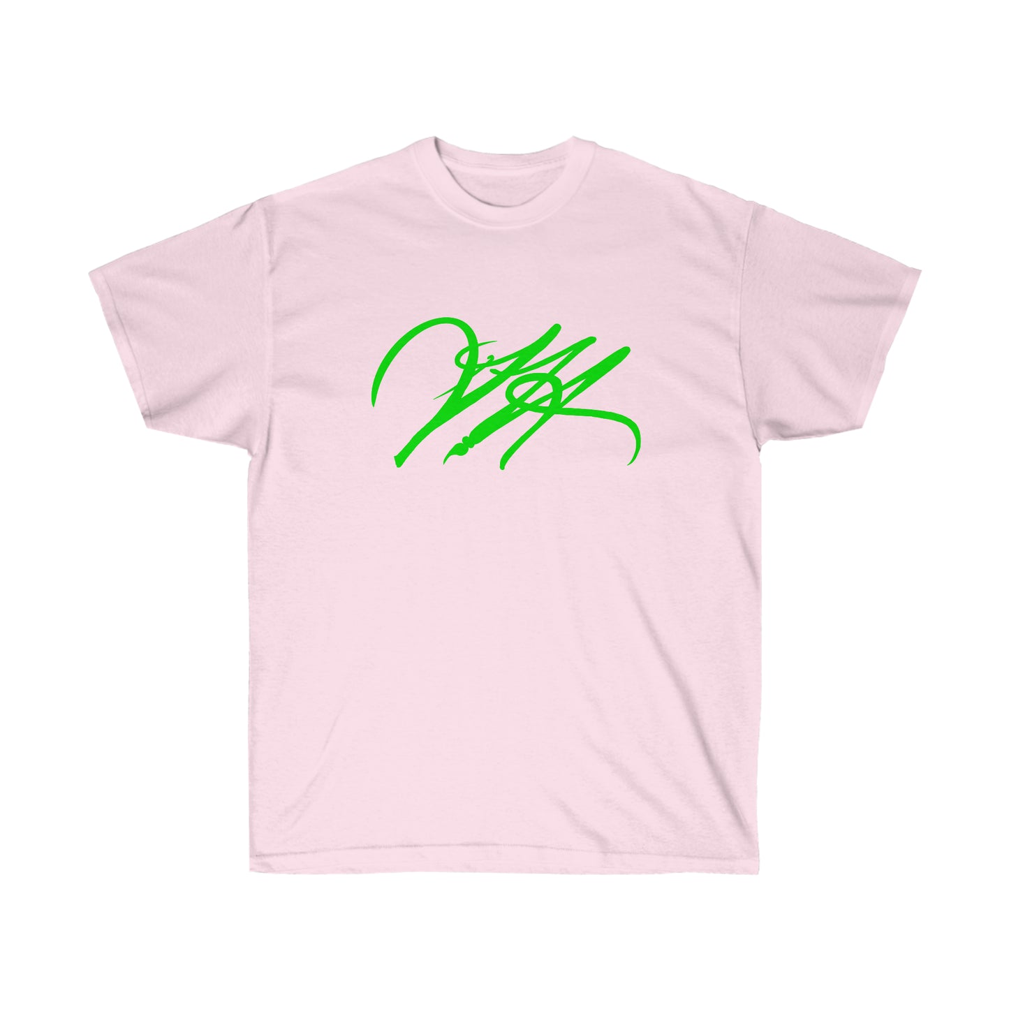 “Script Logo - Lime” - Unisex Ultra Cotton Tee by Artist David Hilborn