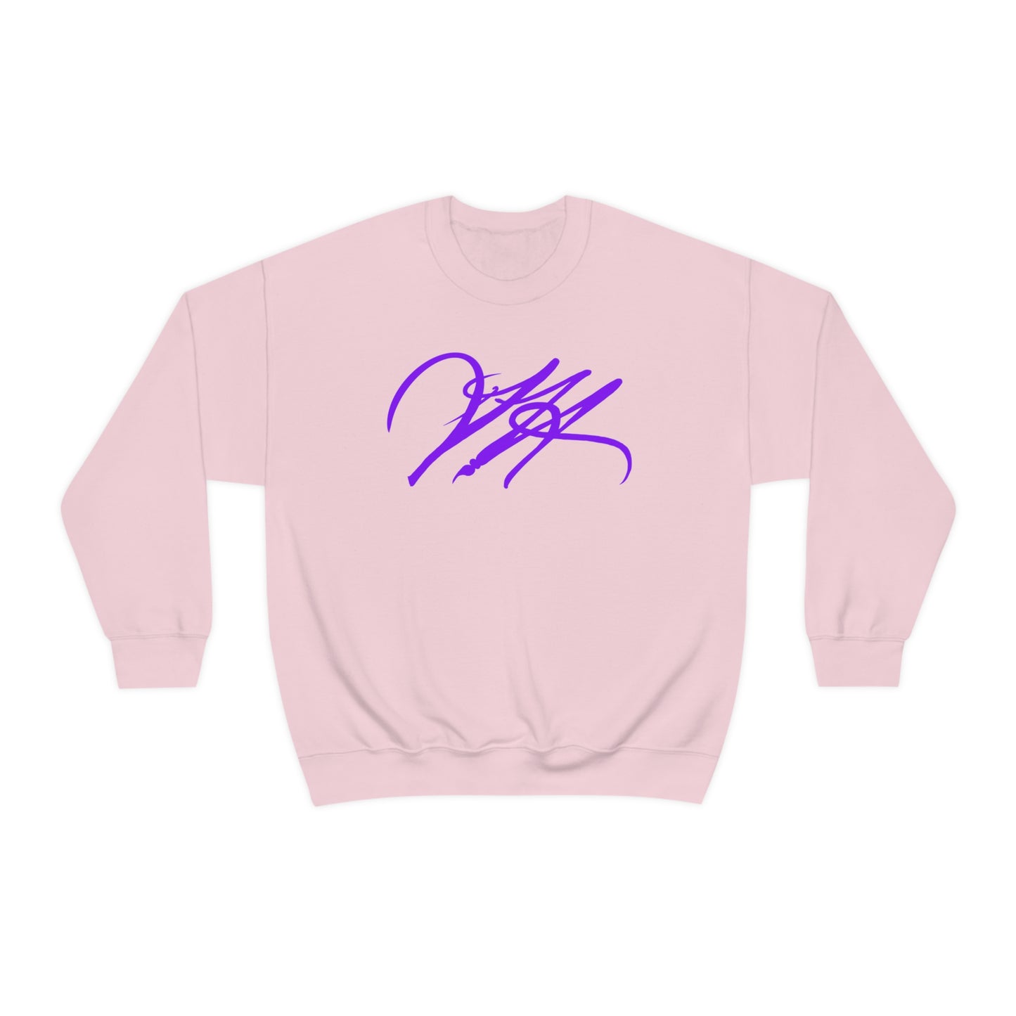 “Script Logo - Purple” - Graphic Crewneck Sweatshirt by Artist David Hilborn