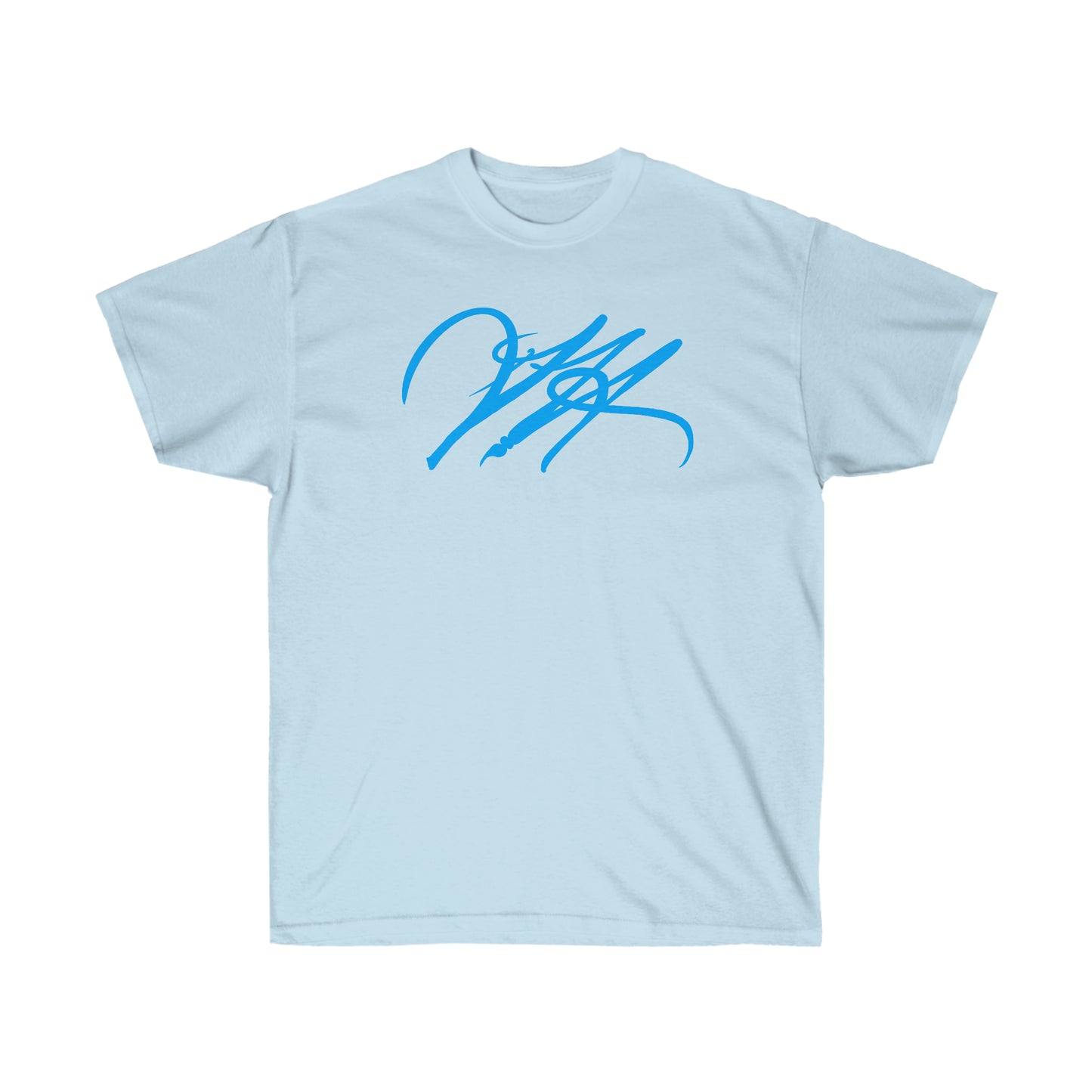 “Script Logo - Electric Blue” - Unisex Ultra Cotton Tee by Artist David Hilborn