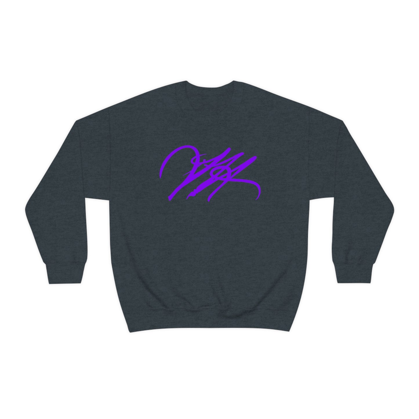 “Script Logo - Purple” - Graphic Crewneck Sweatshirt by Artist David Hilborn