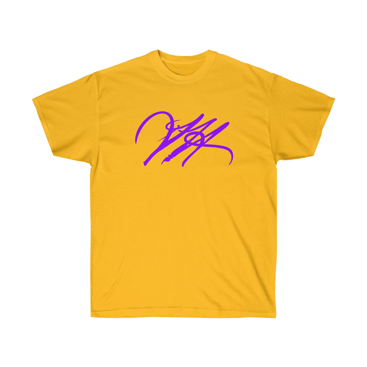 “Script Logo - Purple” - Unisex Ultra Cotton Tee by Artist David Hilborn