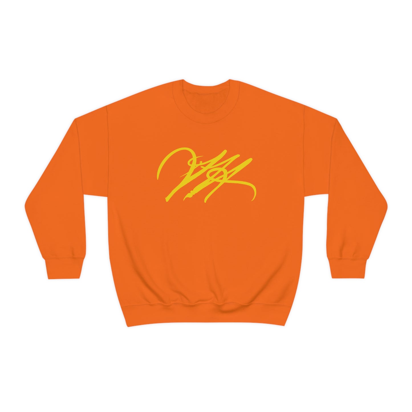 “Script Logo - Yellow” - Graphic Crewneck Sweatshirt by Artist David Hilborn