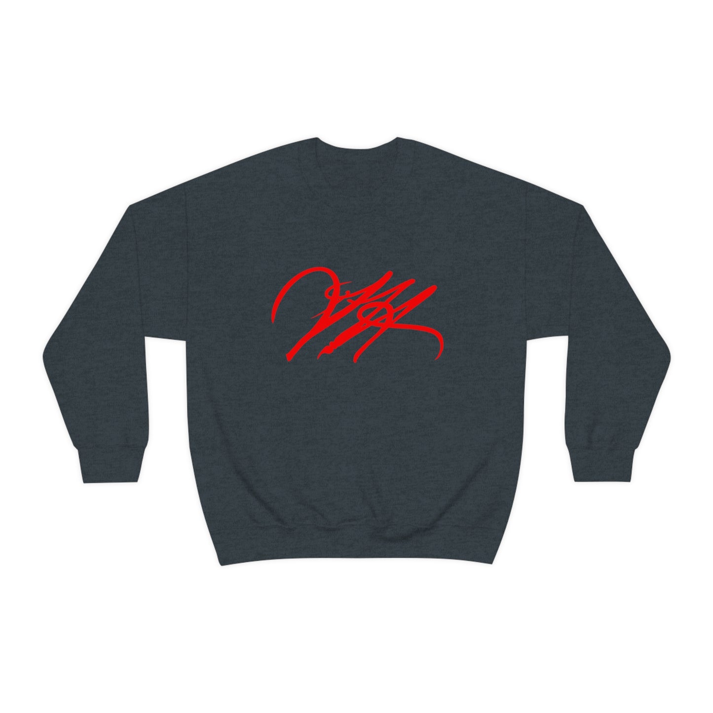 “Script Logo - Red” - Graphic Crewneck Sweatshirt by Artist David Hilborn