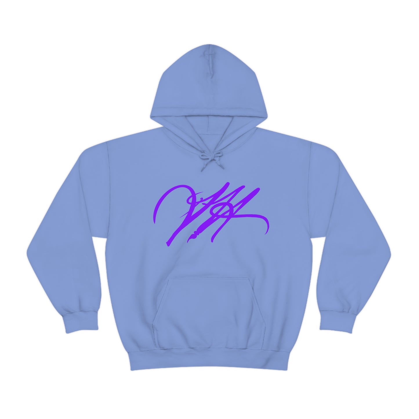 “Script Logo - Purple”- Unisex Hooded Sweatshirt by artist David Hilborn