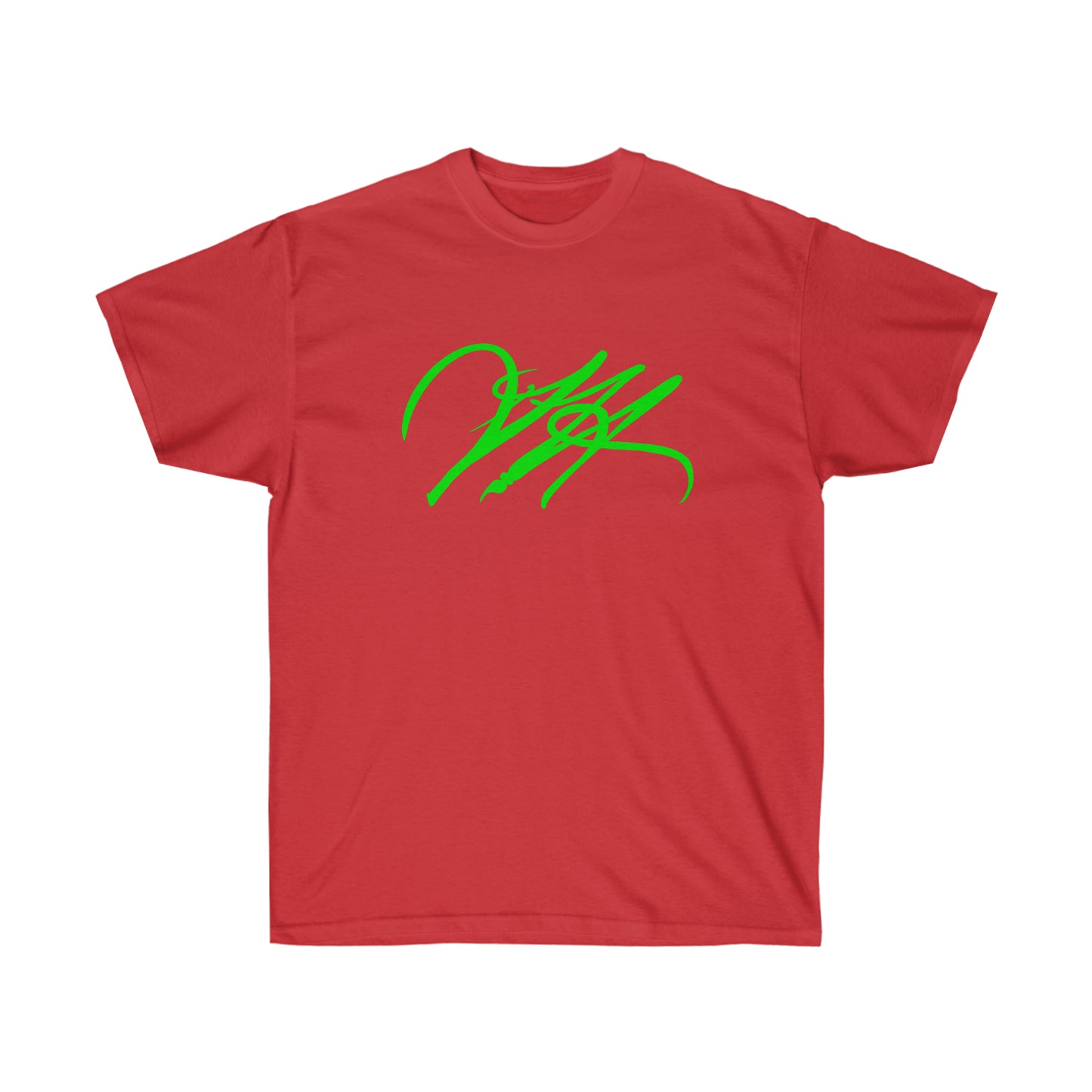 “Script Logo - Lime” - Unisex Ultra Cotton Tee by Artist David Hilborn