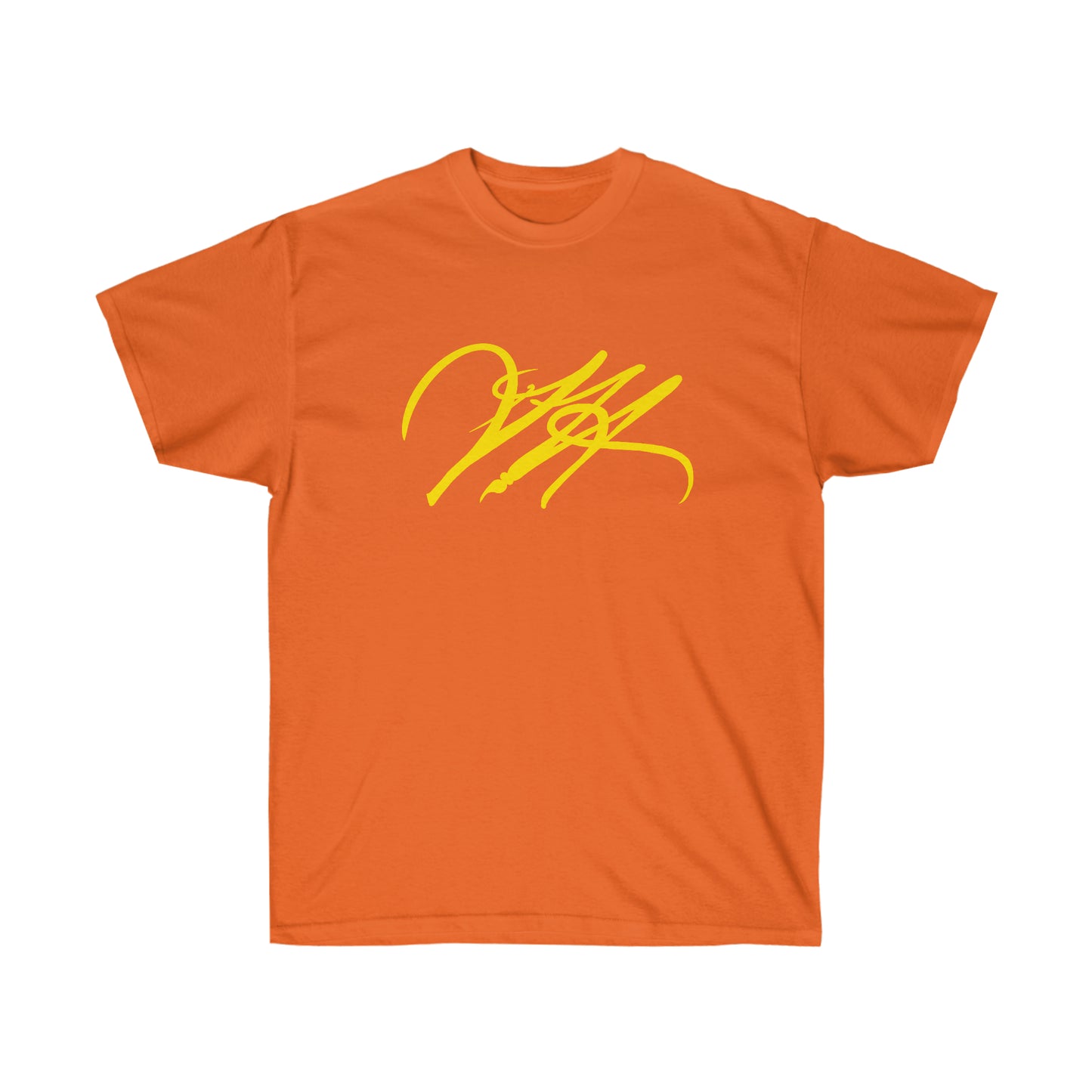 “Script Logo - Yellow” - Unisex Ultra Cotton Tee by Artist David Hilborn