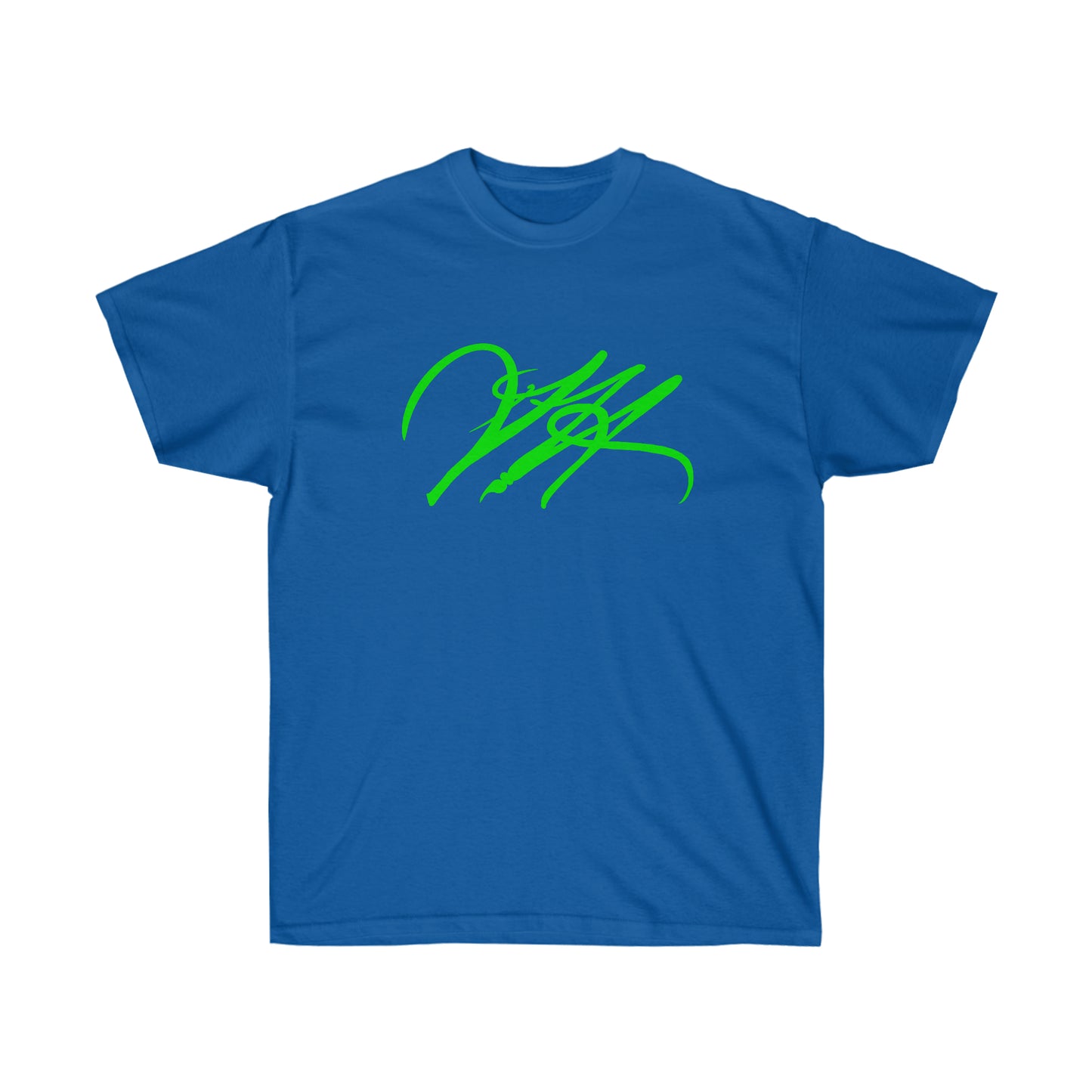 “Script Logo - Lime” - Unisex Ultra Cotton Tee by Artist David Hilborn