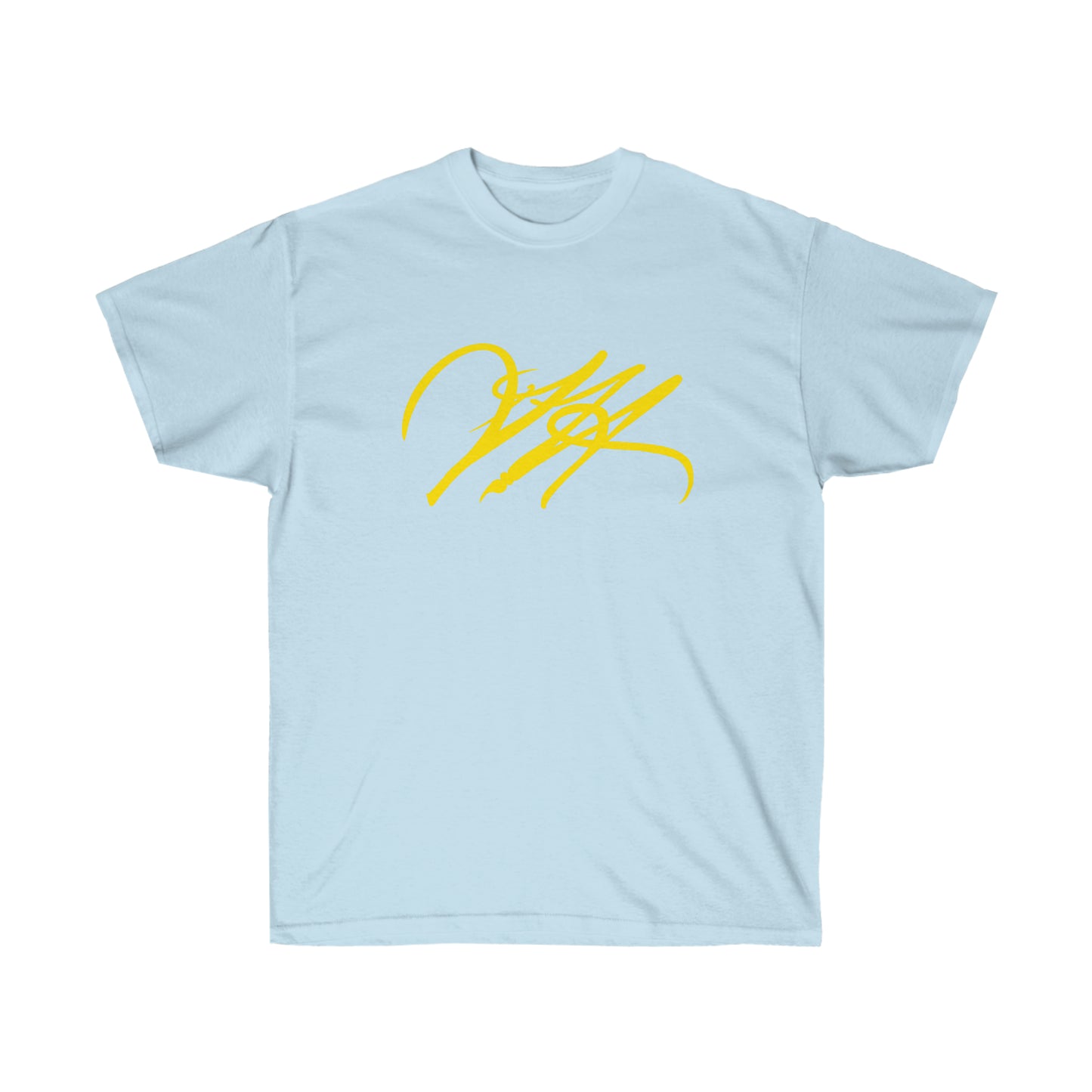 “Script Logo - Yellow” - Unisex Ultra Cotton Tee by Artist David Hilborn