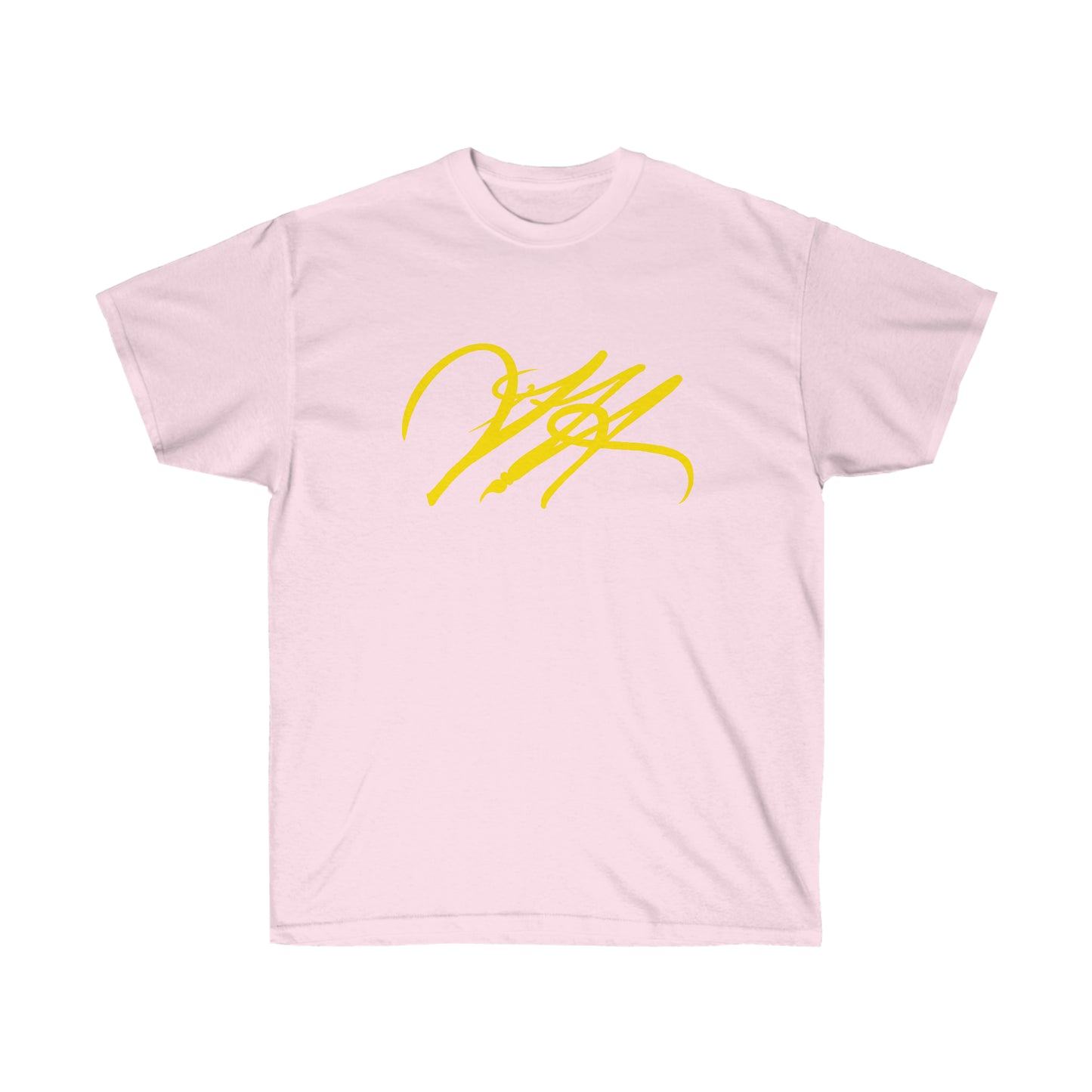 “Script Logo - Yellow” - Unisex Ultra Cotton Tee by Artist David Hilborn