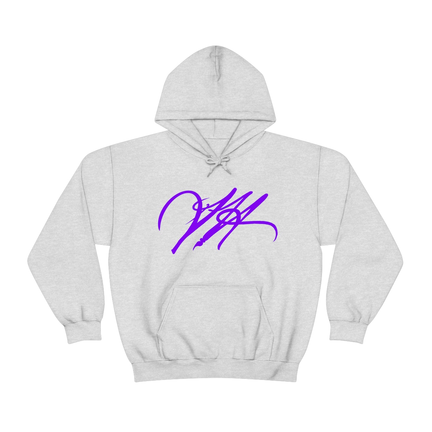 “Script Logo - Purple”- Unisex Hooded Sweatshirt by artist David Hilborn