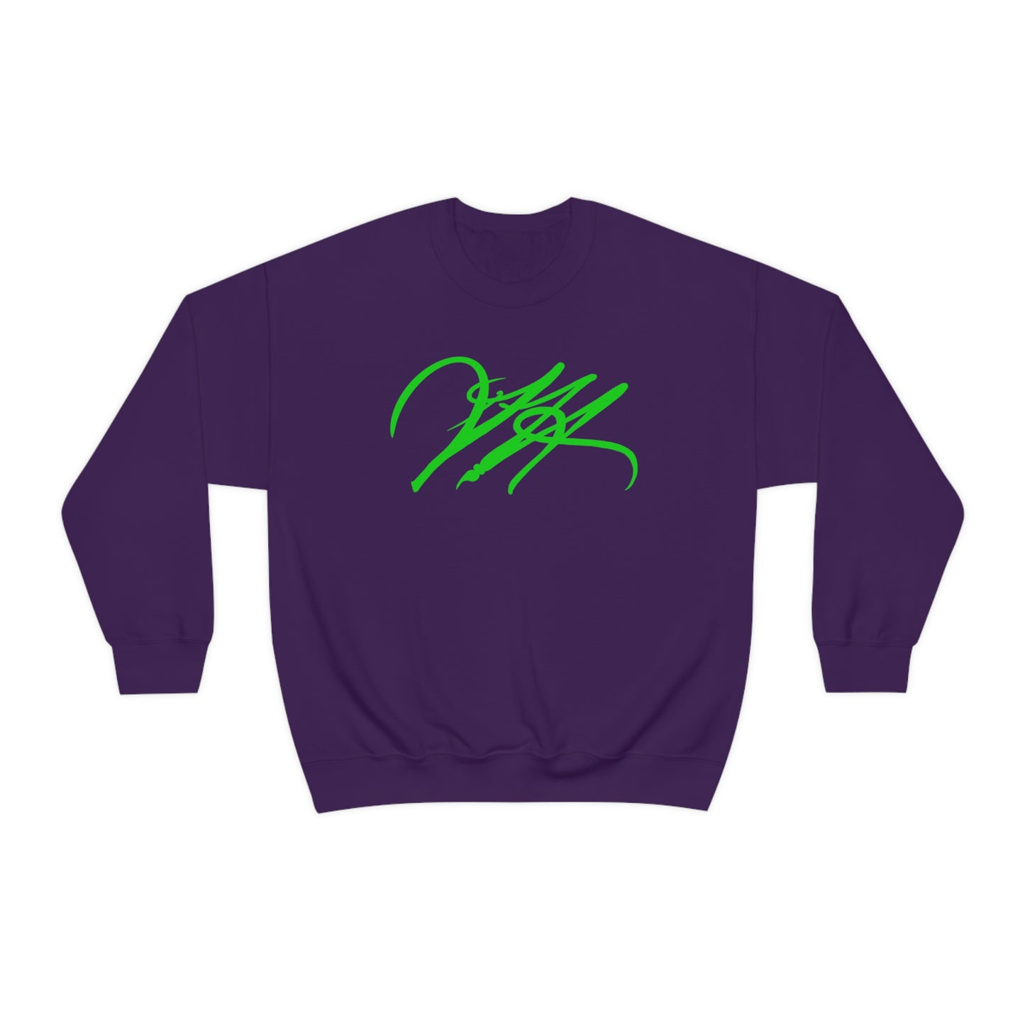 “Script Logo - Lime” - Graphic Crewneck Sweatshirt by Artist David Hilborn