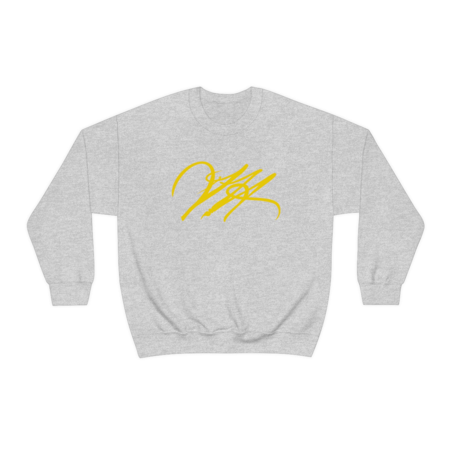 “Script Logo - Yellow” - Graphic Crewneck Sweatshirt by Artist David Hilborn