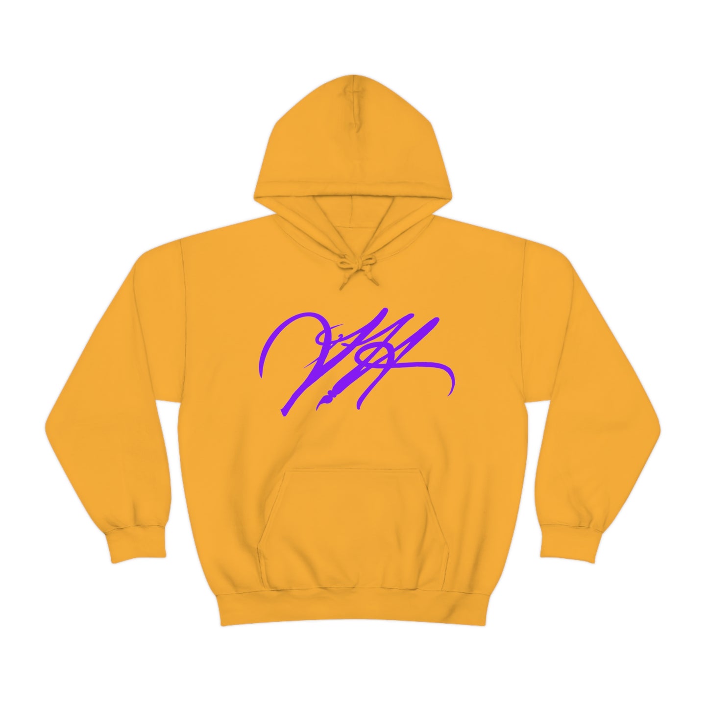 “Script Logo - Purple”- Unisex Hooded Sweatshirt by artist David Hilborn