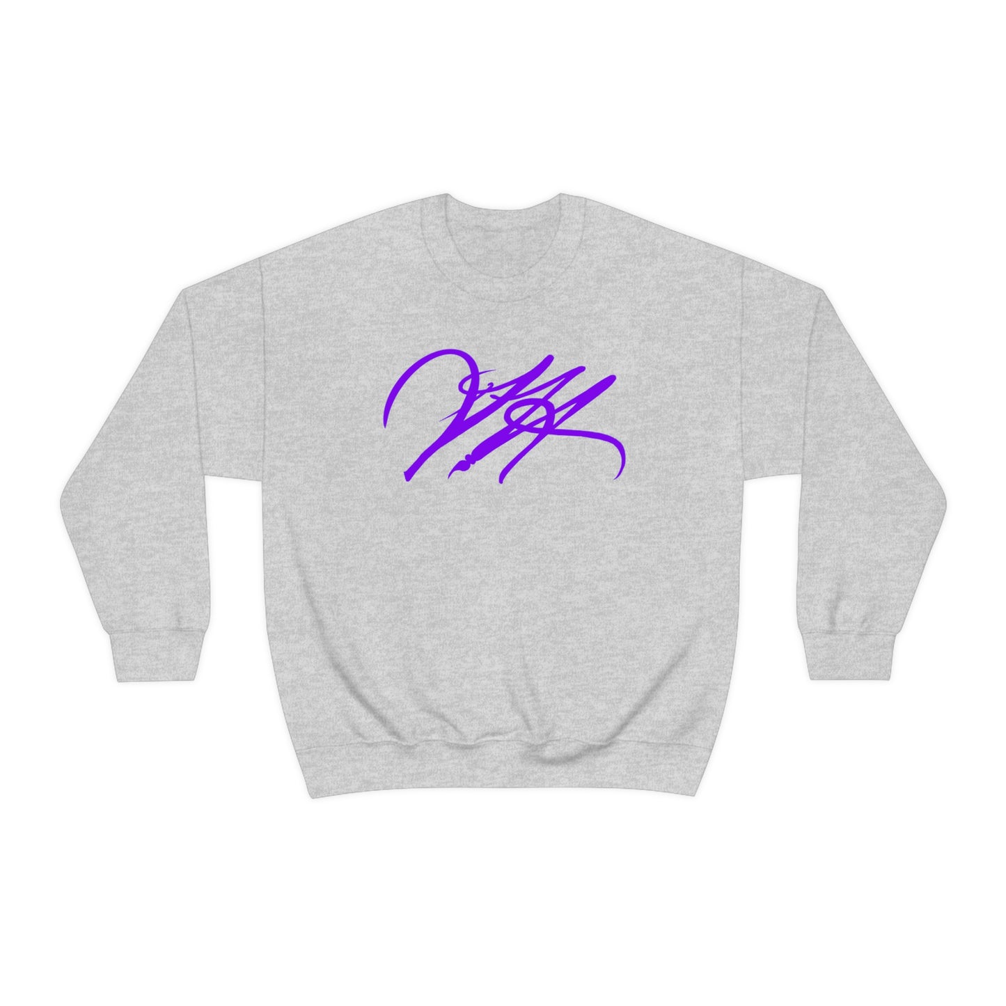 “Script Logo - Purple” - Graphic Crewneck Sweatshirt by Artist David Hilborn