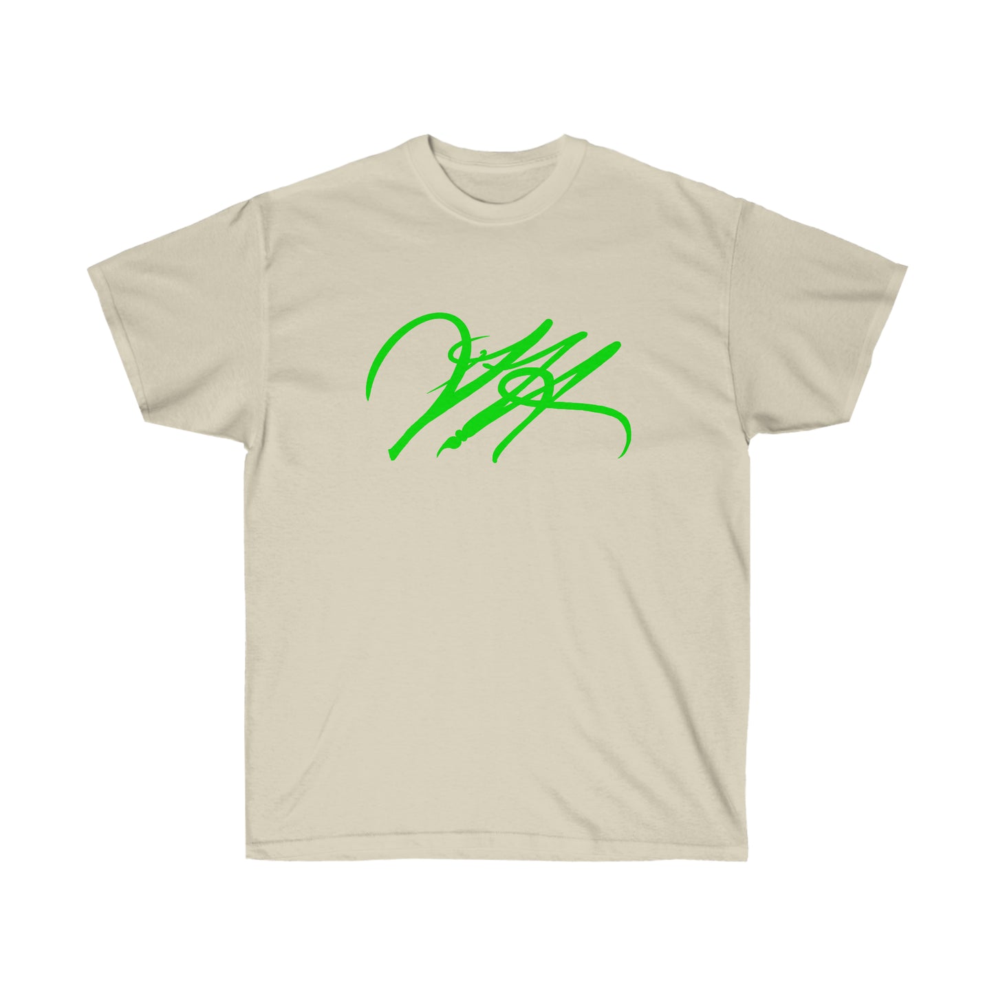 “Script Logo - Lime” - Unisex Ultra Cotton Tee by Artist David Hilborn