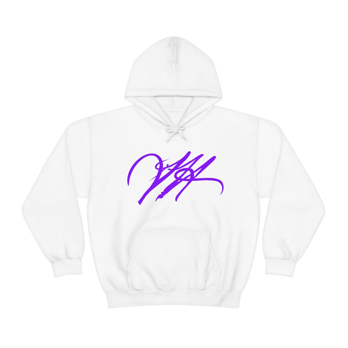 “Script Logo - Purple”- Unisex Hooded Sweatshirt by artist David Hilborn