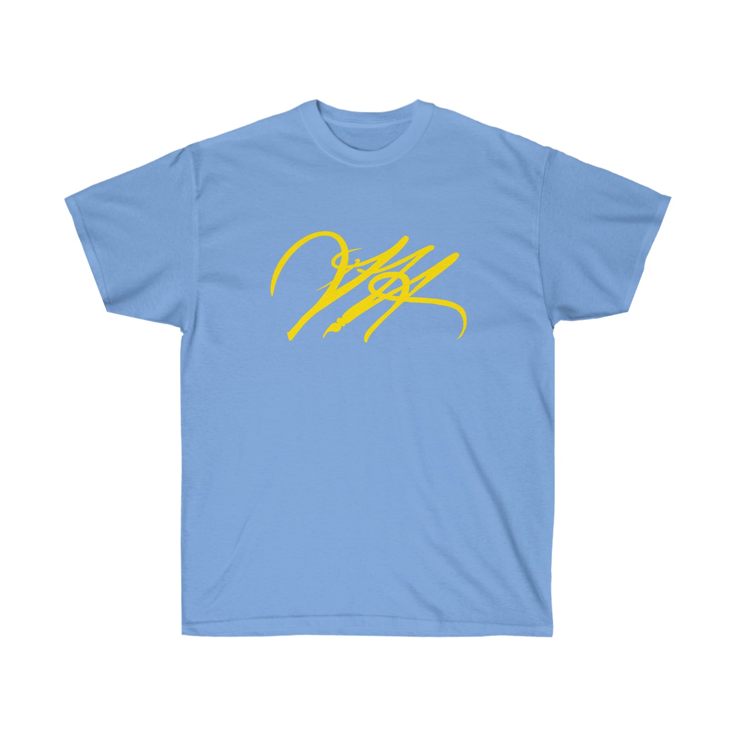 “Script Logo - Yellow” - Unisex Ultra Cotton Tee by Artist David Hilborn