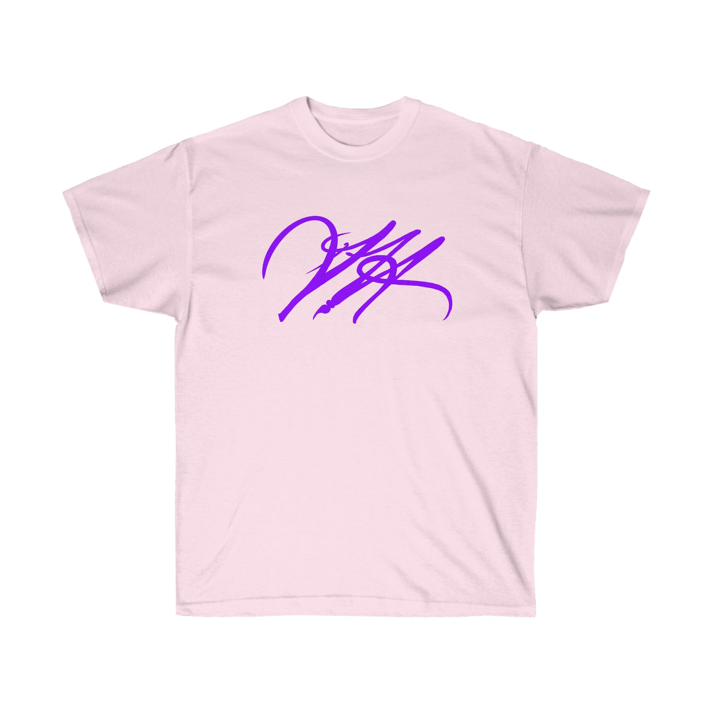 “Script Logo - Purple” - Unisex Ultra Cotton Tee by Artist David Hilborn