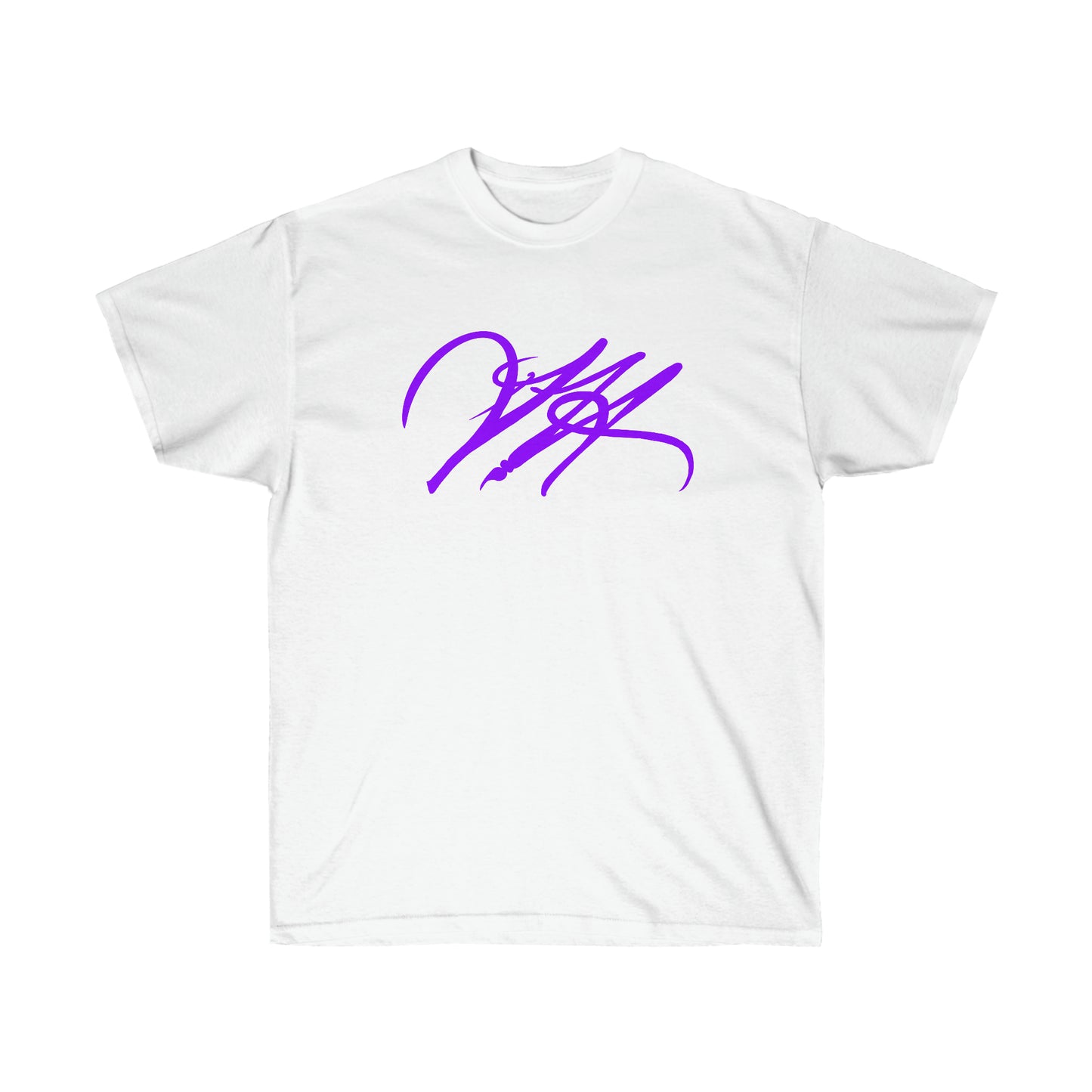 “Script Logo - Purple” - Unisex Ultra Cotton Tee by Artist David Hilborn