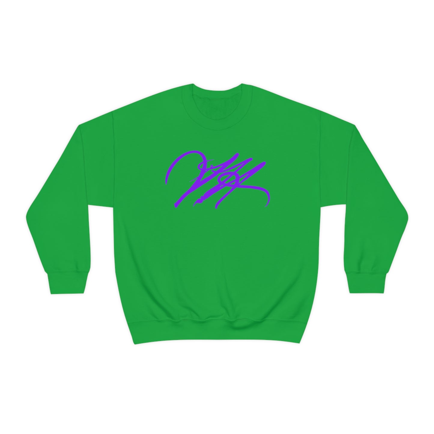 “Script Logo - Purple” - Graphic Crewneck Sweatshirt by Artist David Hilborn