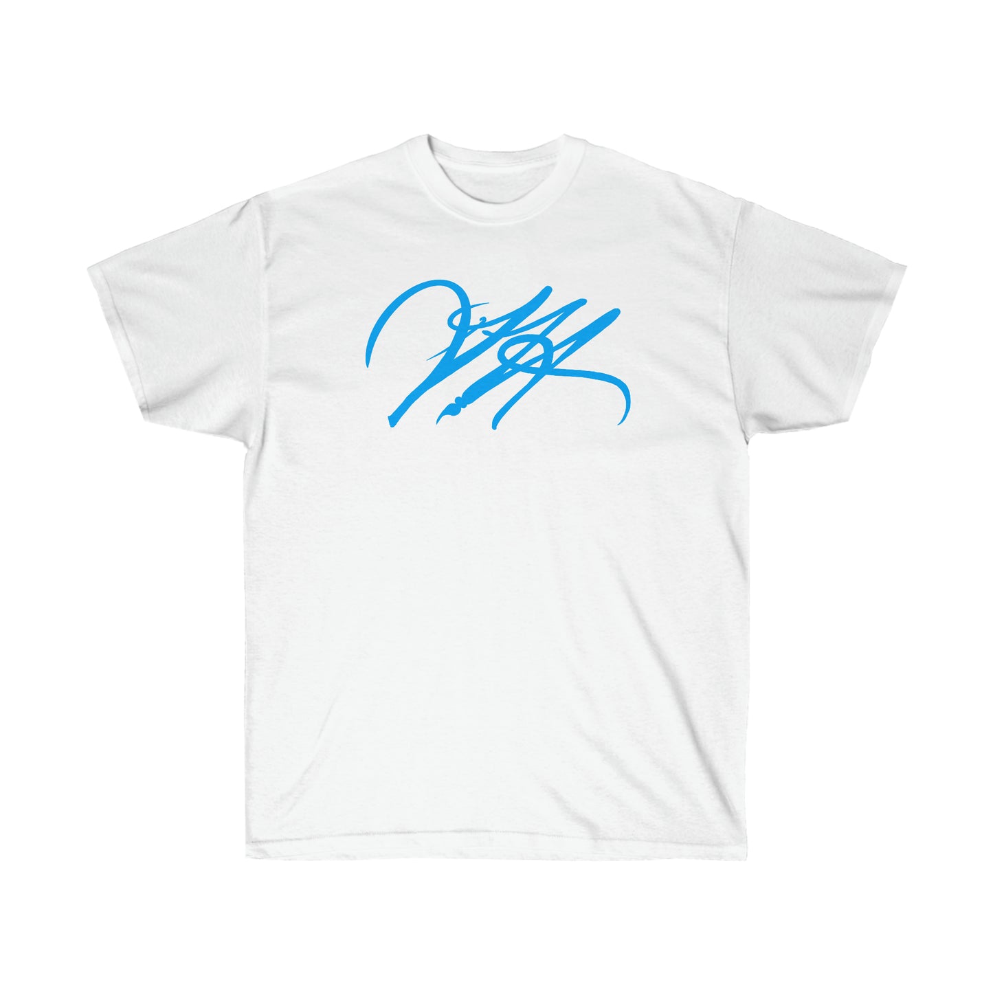 “Script Logo - Electric Blue” - Unisex Ultra Cotton Tee by Artist David Hilborn