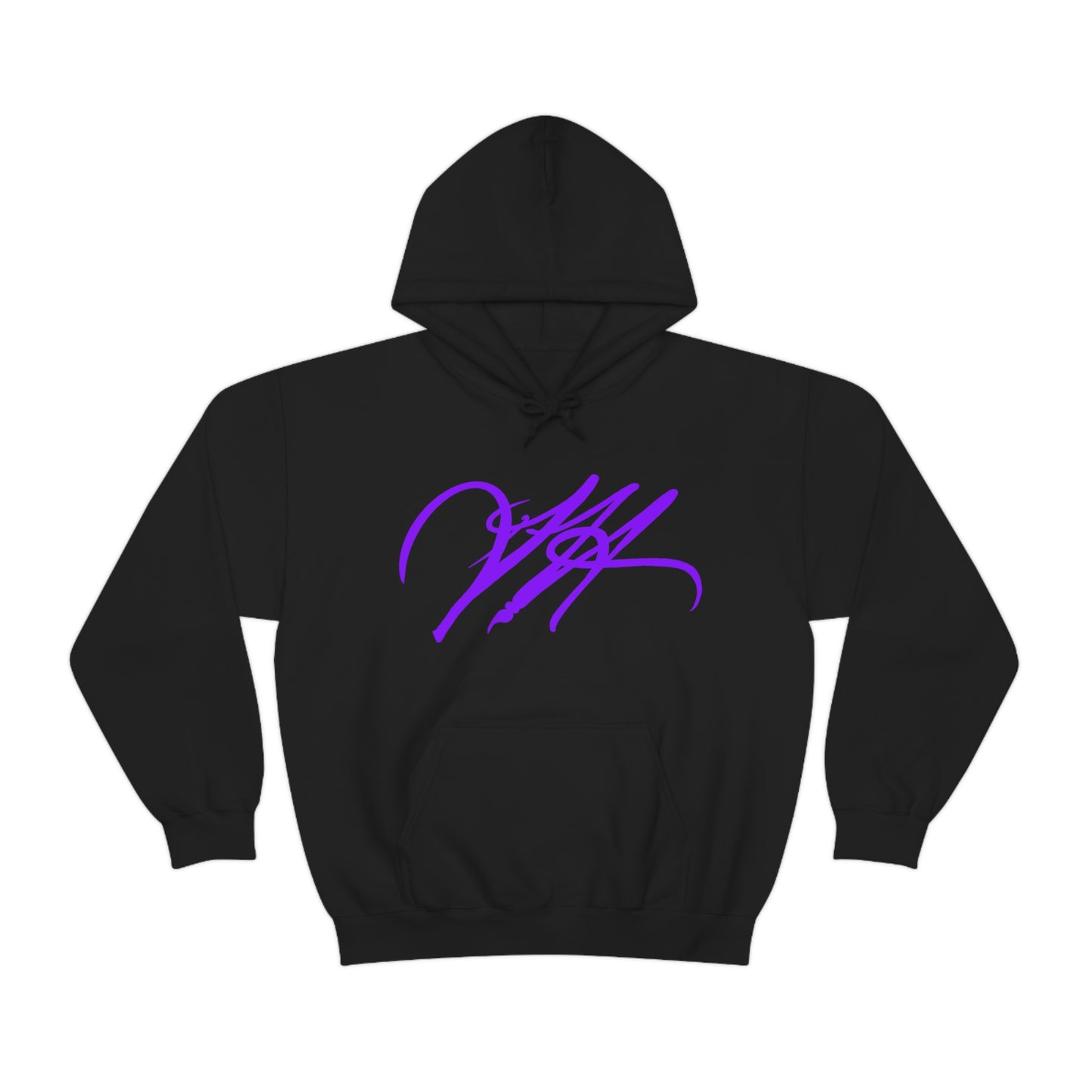 “Script Logo - Purple”- Unisex Hooded Sweatshirt by artist David Hilborn