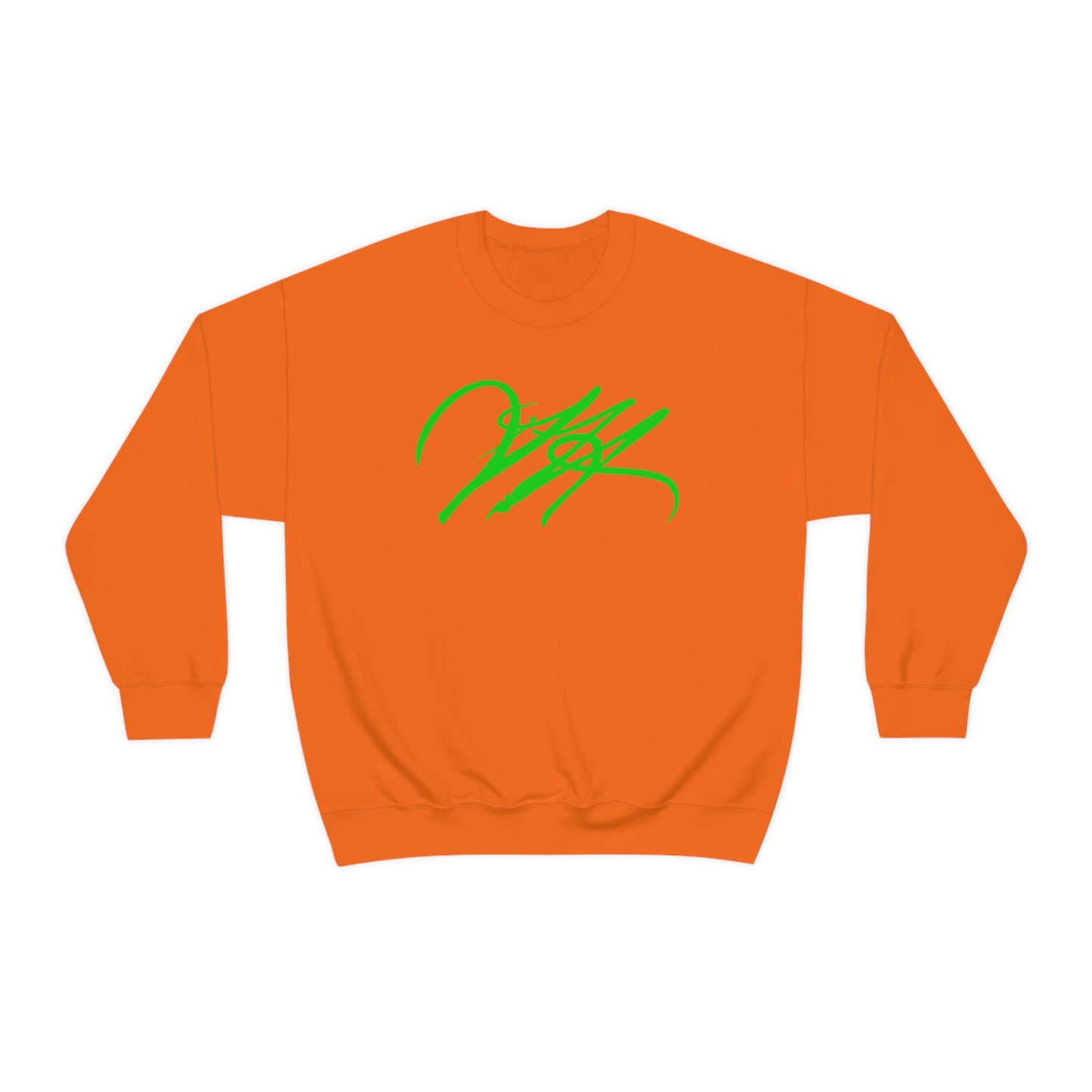 “Script Logo - Lime” - Graphic Crewneck Sweatshirt by Artist David Hilborn