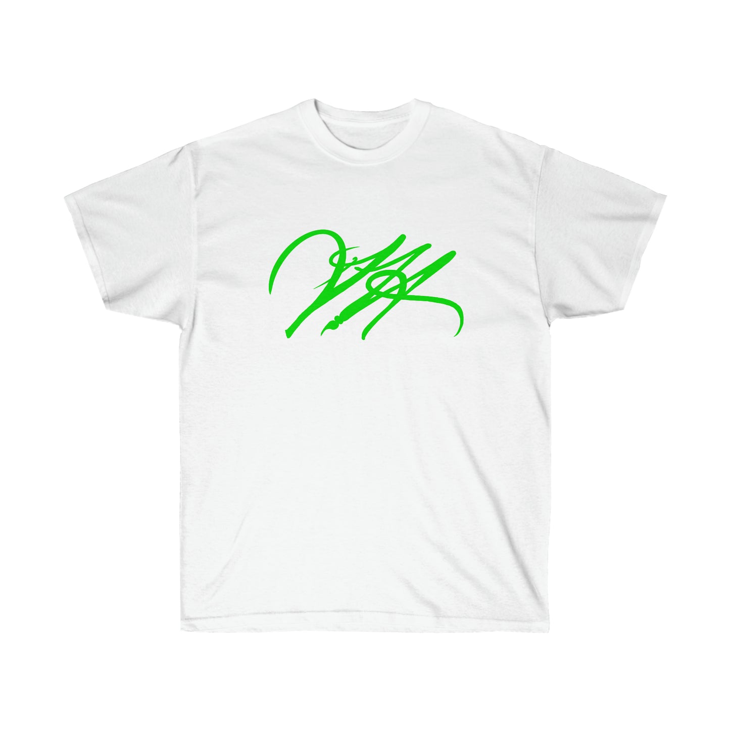 “Script Logo - Lime” - Unisex Ultra Cotton Tee by Artist David Hilborn