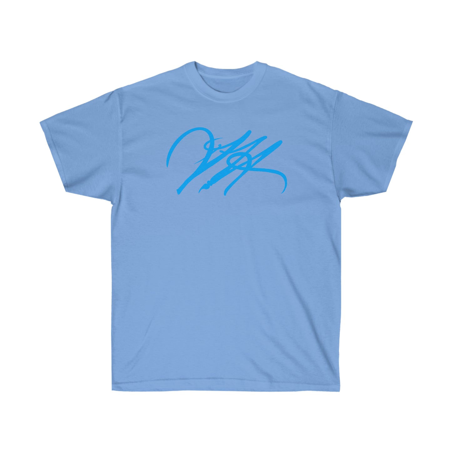 “Script Logo - Electric Blue” - Unisex Ultra Cotton Tee by Artist David Hilborn