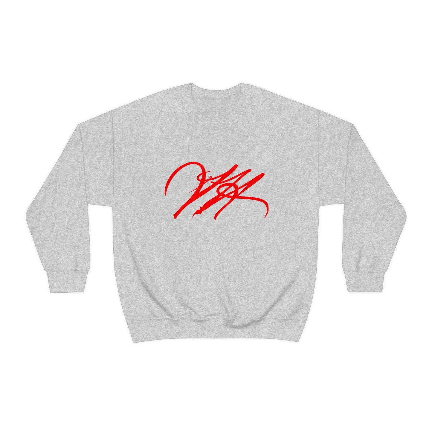 “Script Logo - Red” - Graphic Crewneck Sweatshirt by Artist David Hilborn