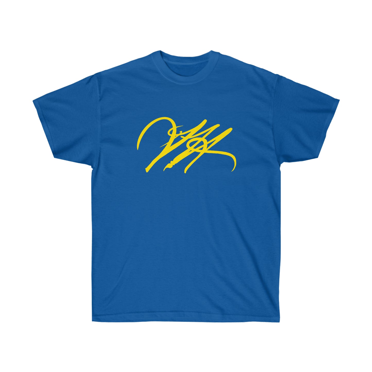 “Script Logo - Yellow” - Unisex Ultra Cotton Tee by Artist David Hilborn