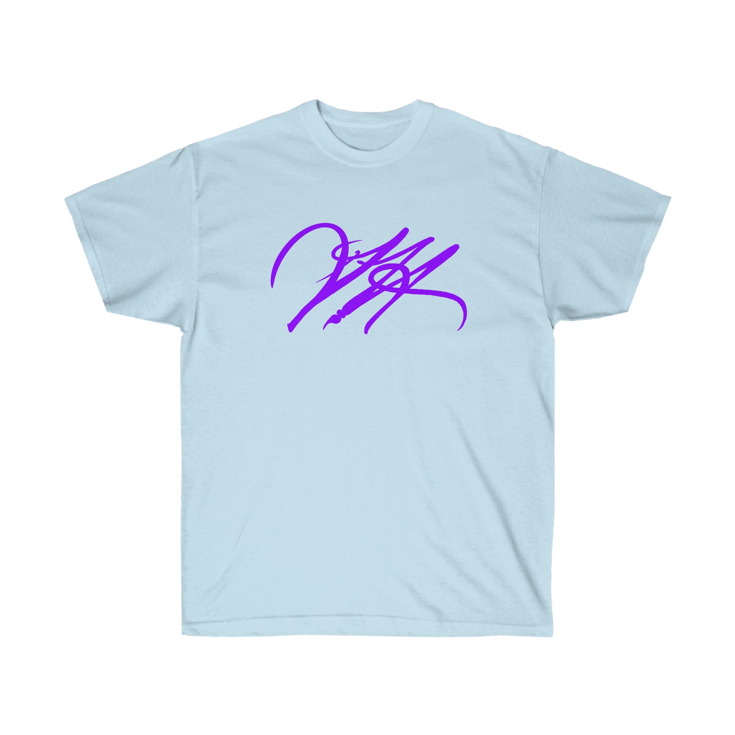 “Script Logo - Purple” - Unisex Ultra Cotton Tee by Artist David Hilborn