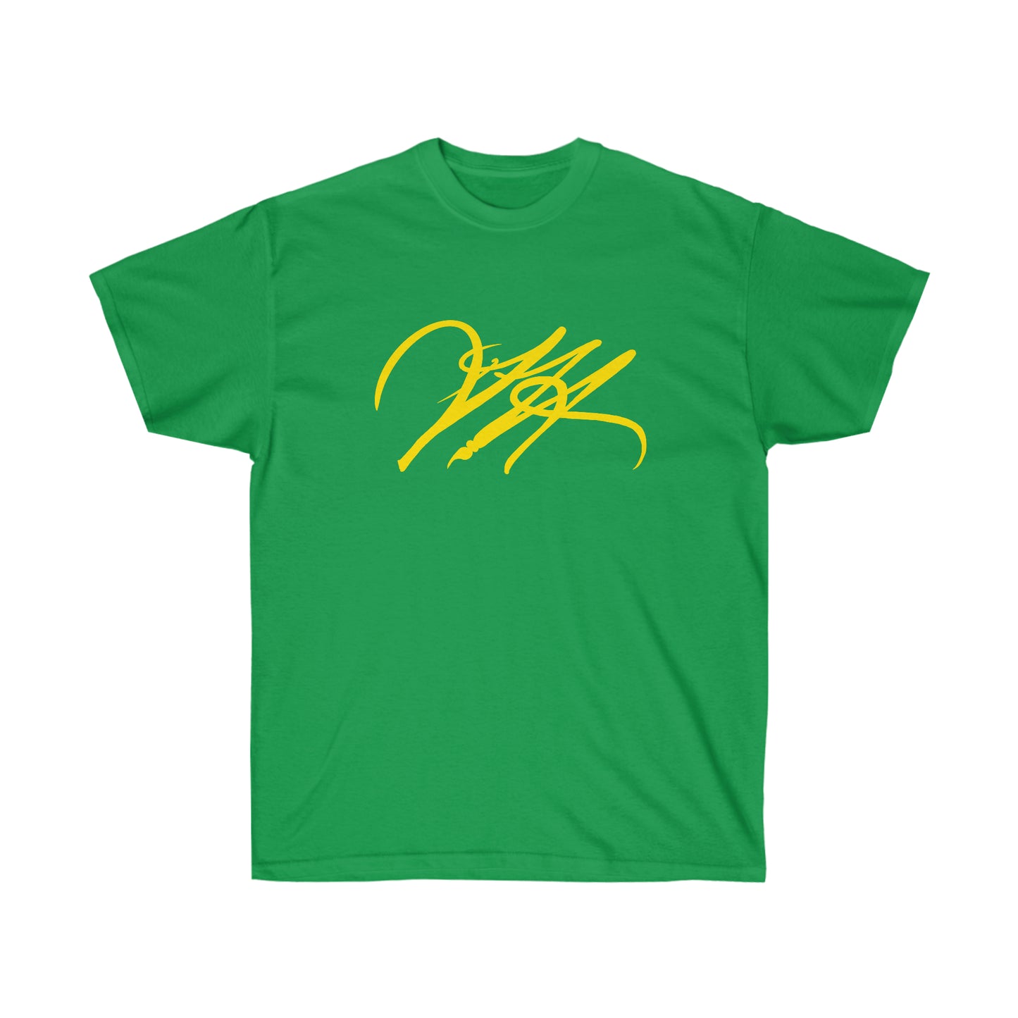 “Script Logo - Yellow” - Unisex Ultra Cotton Tee by Artist David Hilborn