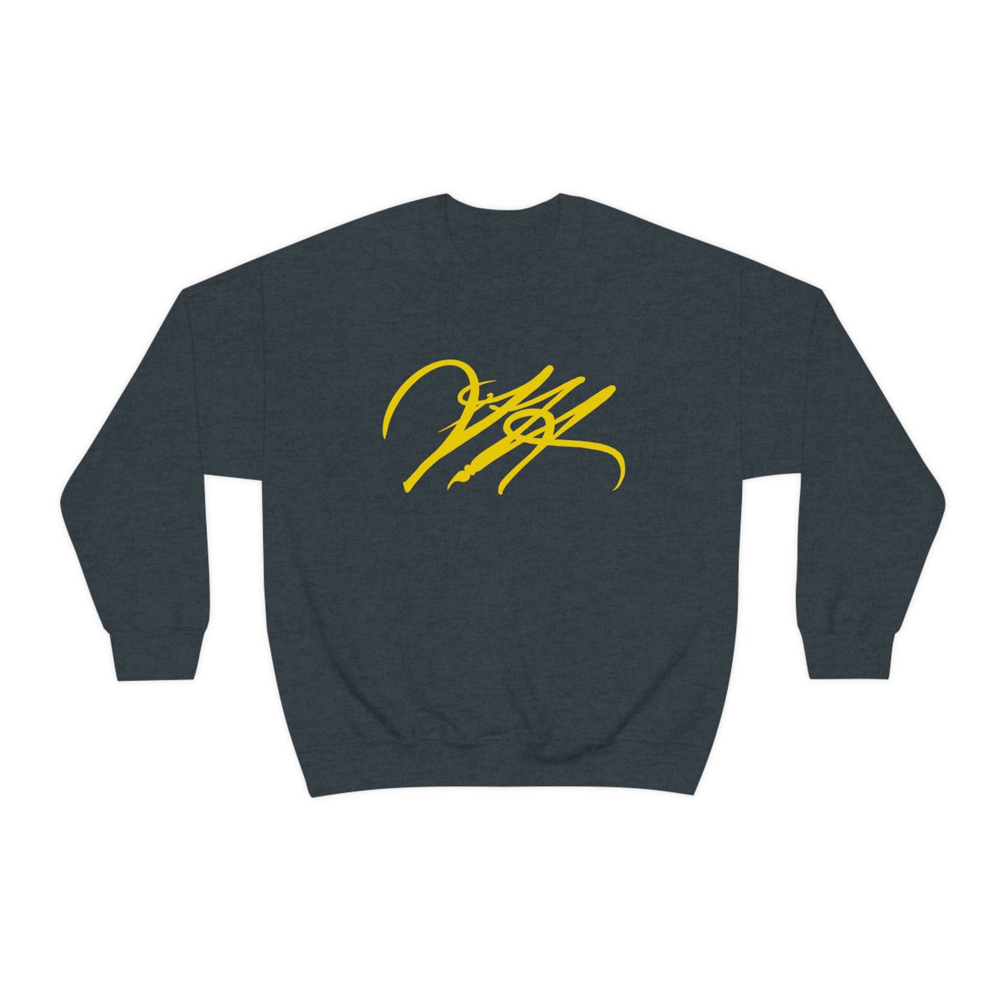 “Script Logo - Yellow” - Graphic Crewneck Sweatshirt by Artist David Hilborn