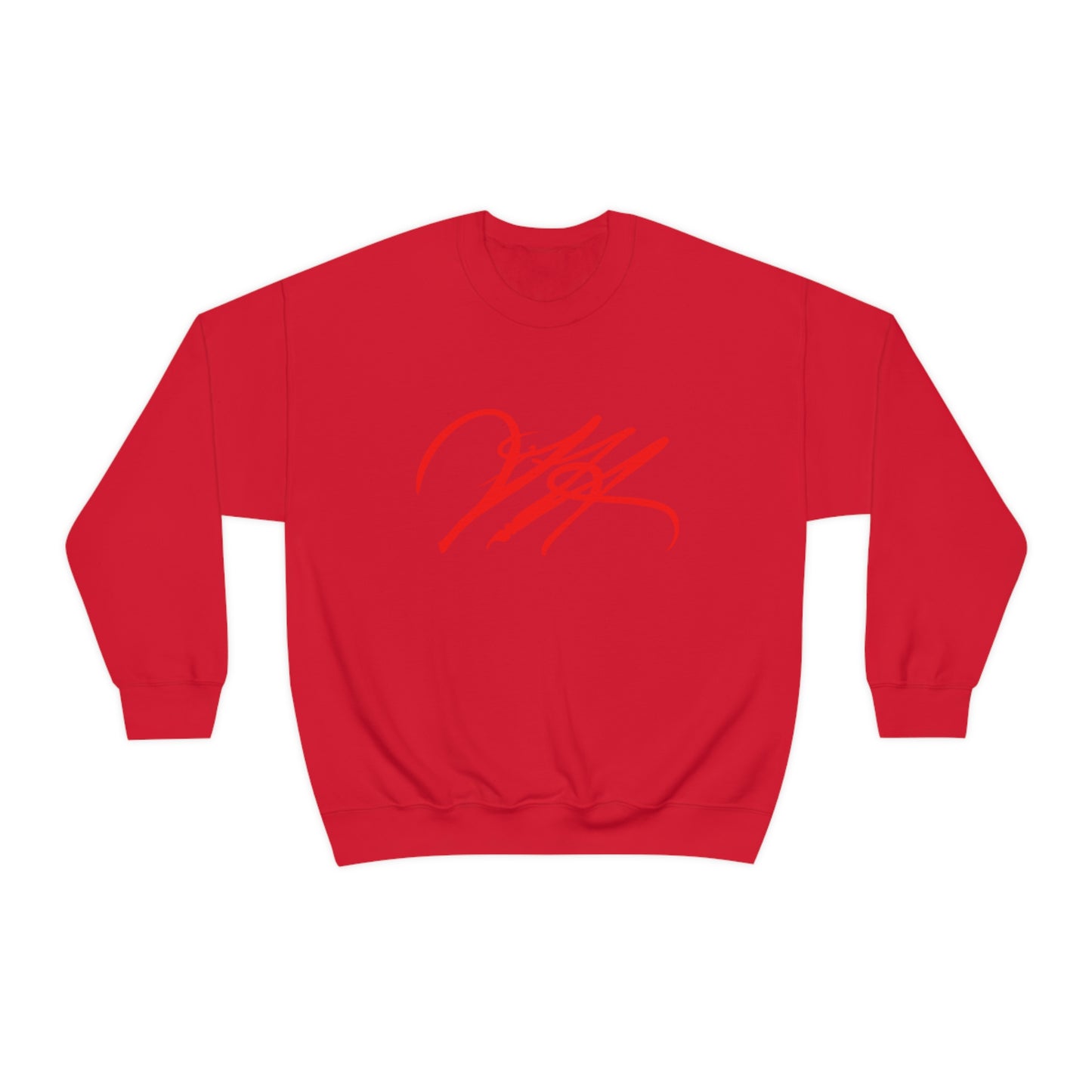 “Script Logo - Red” - Graphic Crewneck Sweatshirt by Artist David Hilborn